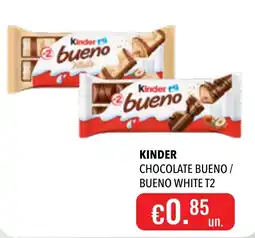Central Cash Kinder chocolate bueno / bueno white t2 promoção