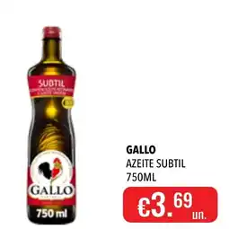 Central Cash Gallo azeite subtil promoção