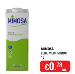 Central Cash Mimosa leite meio gordo promoção