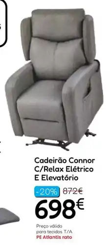 Hiper Centro do Móvel Cadeirão connor c/relax elétrico e elevatório promoção