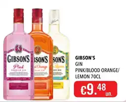 Central Cash gibson's gin pink/blood orange/lemon 70cl promoção