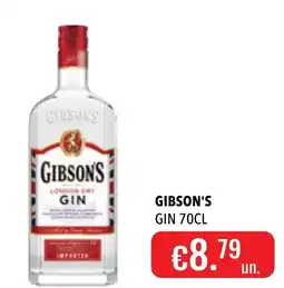 Central Cash Gibson's gin promoção