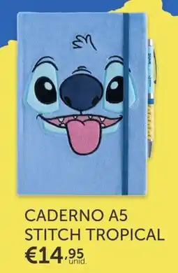 Note! Caderno a5 stitch tropical promoção