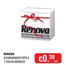 Central Cash Renova guardanapo tipo e 1 folha branco promoção