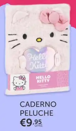 Note! Caderno peluche hello kitty promoção