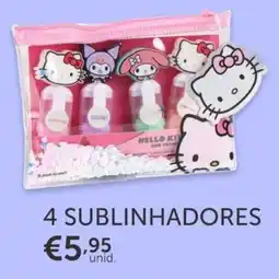 Note! hello kitty 4 sublinhadores promoção