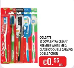 Central Cash colgate escova extra clean/premier white med/classic/double carvão/doble action promoção