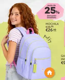 Note! Mochila puffy promoção