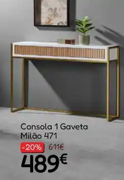 Hiper Centro do Móvel Consola 1 Gaveta Milão 471 promoção