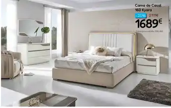 Hiper Centro do Móvel Cama de Casal 160 Kyara promoção