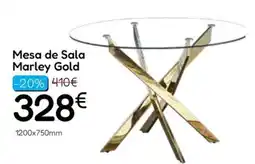 Hiper Centro do Móvel Mesa de Sala Marley Gold promoção