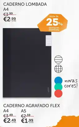 Note! caderno lombada promoção