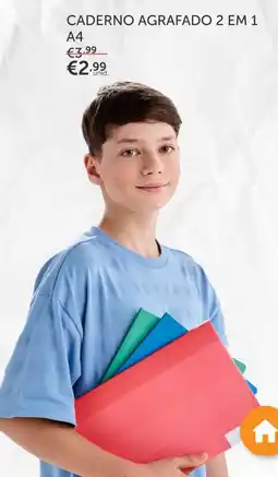 Note! Caderno agrafado 2 em 1 promoção