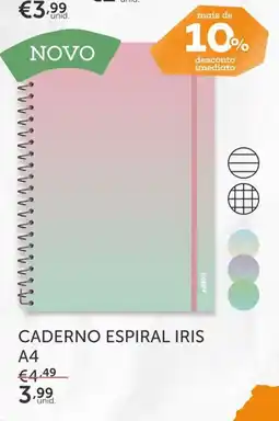 Note! Caderno espiral iris A4 promoção