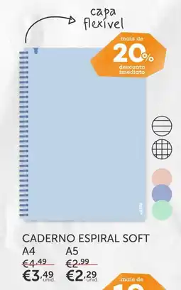 Note! Caderno espiral soft A5 promoção