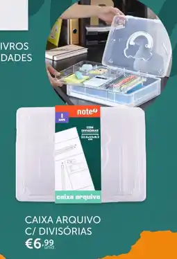 Note! Caixa arquivo c/ divisórias promoção