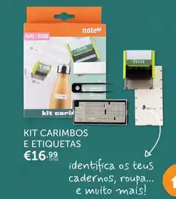 Note! Kit carimbos e etiquetas promoção