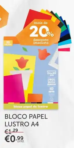 Note! bloco papel de lustro promoção
