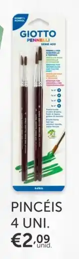 Note! Pincéis 4 uni. promoção