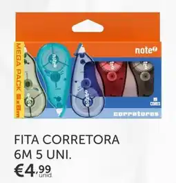 Note! Fita corretora 6m 5 uni. promoção
