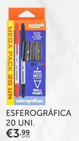 Note! Esferográfica 20 uni. promoção