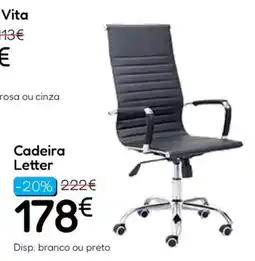 Hiper Centro do Móvel Cadeira letter promoção