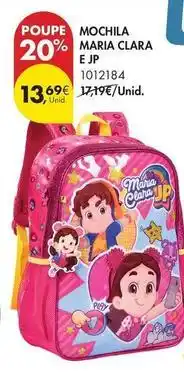 Pingo Doce Jp - mochila maria clara e jp promoção