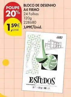 Pingo Doce Firmo - bloco de desenho a4 promoção