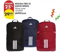 Pingo Doce Adidas - mochila tiro 23 league promoção