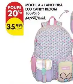 Pingo Doce Eco+ - mochila + lancheira eco candy bloom promoção