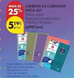 Pingo Doce com - caderno a4 c/argolas promoção