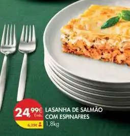 Pingo Doce com - lasanha de salmão com espinafres promoção