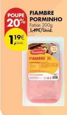 Pingo Doce Porminho - fiambre promoção
