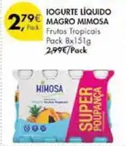 Pingo Doce Mimosa - iogurte liquido magro promoção