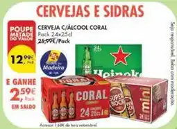 Pingo Doce Coral - cerveja c/alcool promoção