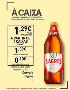 Recheio Sagres - cerveja promoção