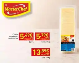 Recheio Masterchef - queijo mozzarella promoção