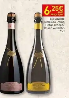 Recheio Terras do demo - espumante tinto/ branco/ rosé/ verdelho promoção