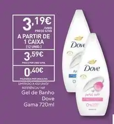 Recheio Dove - gel de banho promoção