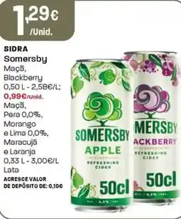 Intermarché Sidra somersby maçã, blackberry promoção