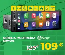 Feu Vert sistema multimedia srm695 sicur auto promoção