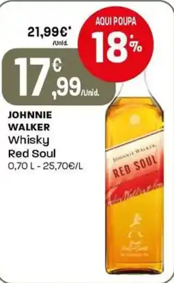 Intermarché Johnnie walker whisky red soul promoção