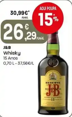 Intermarché J&B Whisky 15 Anos promoção
