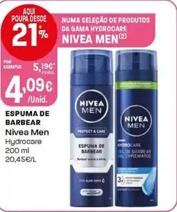 Intermarché Espuma de barbear nivea men promoção
