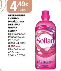 Intermarché Detergente líquido p/máquina de lavar roupa soflan promoção