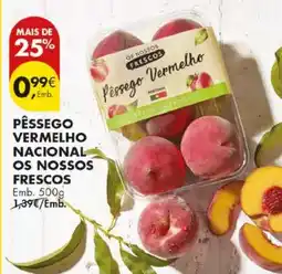 Pingo Doce pêssego vermelho nacional os nossos frescos promoção