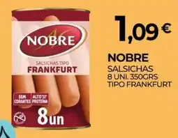 Miranda Supermercados Nobre salsichas tipo frankfurt promoção