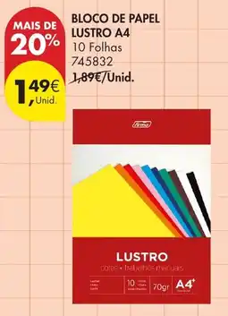 Pingo Doce Bloco de papel lustro a4 promoção