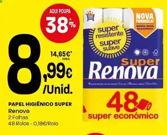 Intermarché Papel higiénico super renova promoção