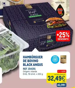 Makro Hambúrguer de bovino black angus promoção